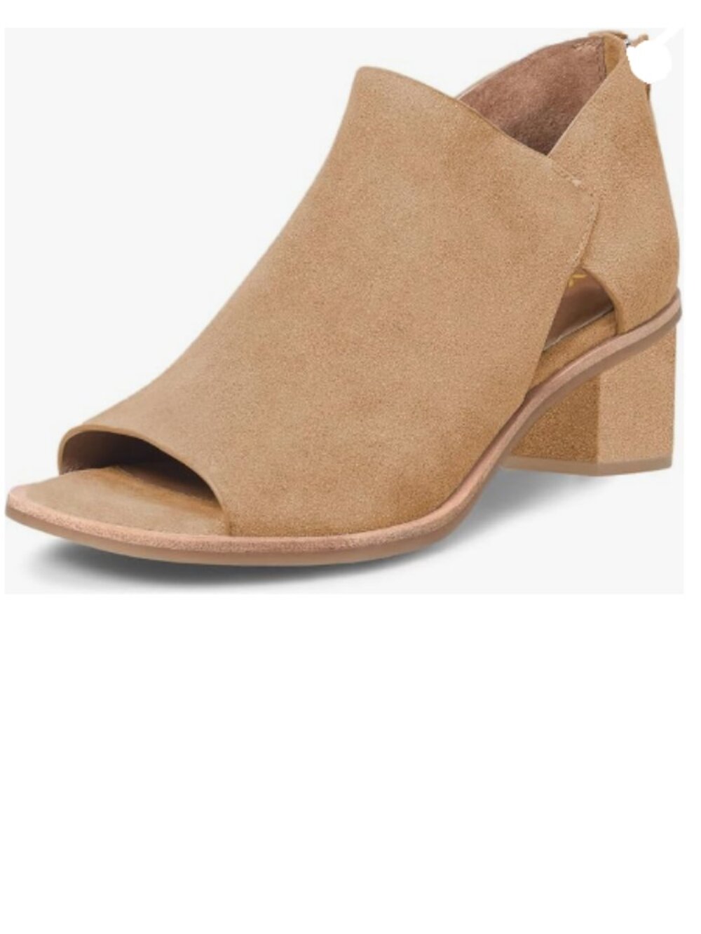 YDN Khaki Peep Toe Low Block Heels Back Zipper Sandal Ankle Boots Shoes
